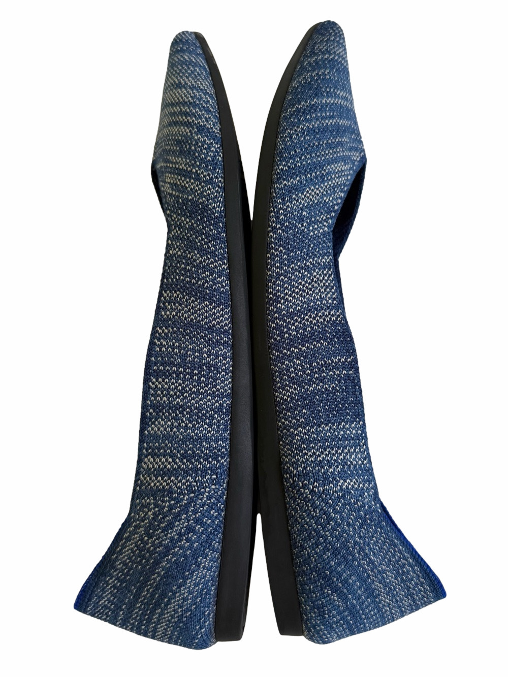 Rothys Womens The Point Flat Indigo Heather Blue Knit Size 10 Washable EUC - Picture 12 of 16